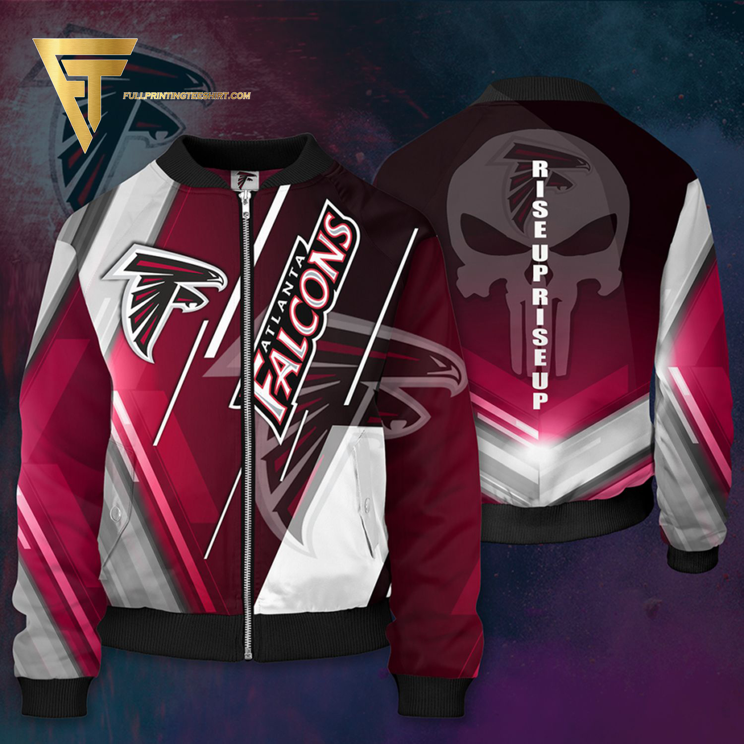 Arizona Cardinals Rise Up Red Sea Full Printing Bomber Jacket Arizona Cardinals Rise Up Red Sea Full Printing Bomber Jacket