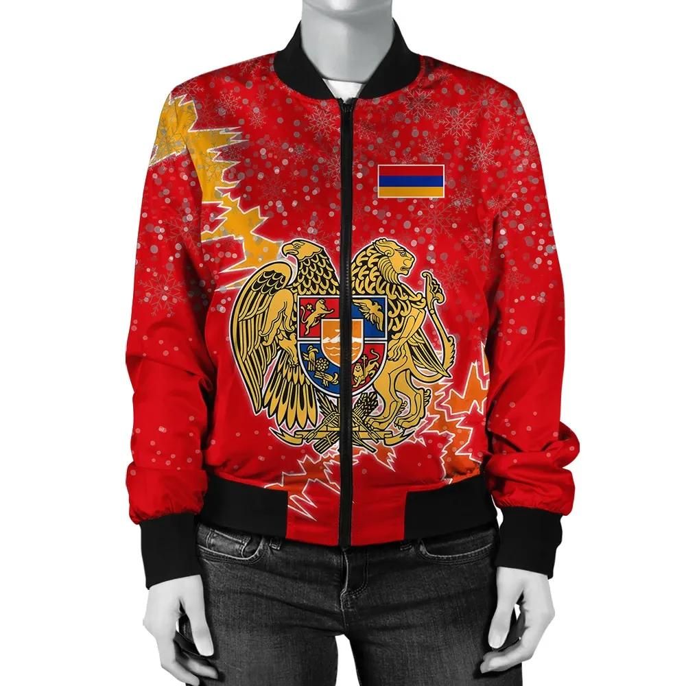 Armenia Christmas Coat Of Arms Women Bomber Jacket X Style J78 Bomber Jacket Armenia Christmas Coat Of Arms Women Bomber Jacket X Style J78 Bomber Jacket
