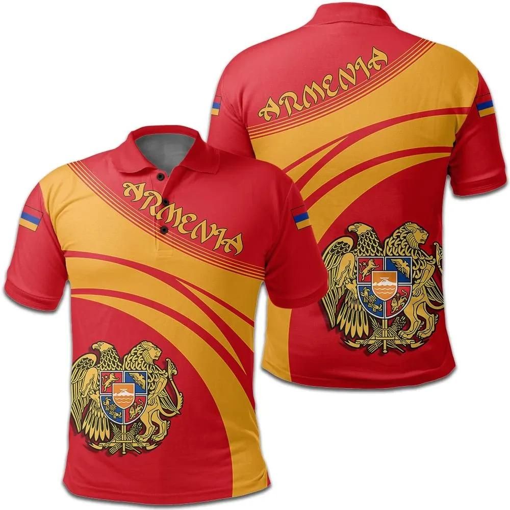 Armenia Coat Of Arms Polo Shirt Cricket Style J5W Armenia Coat Of Arms Polo Shirt Cricket Style J5W