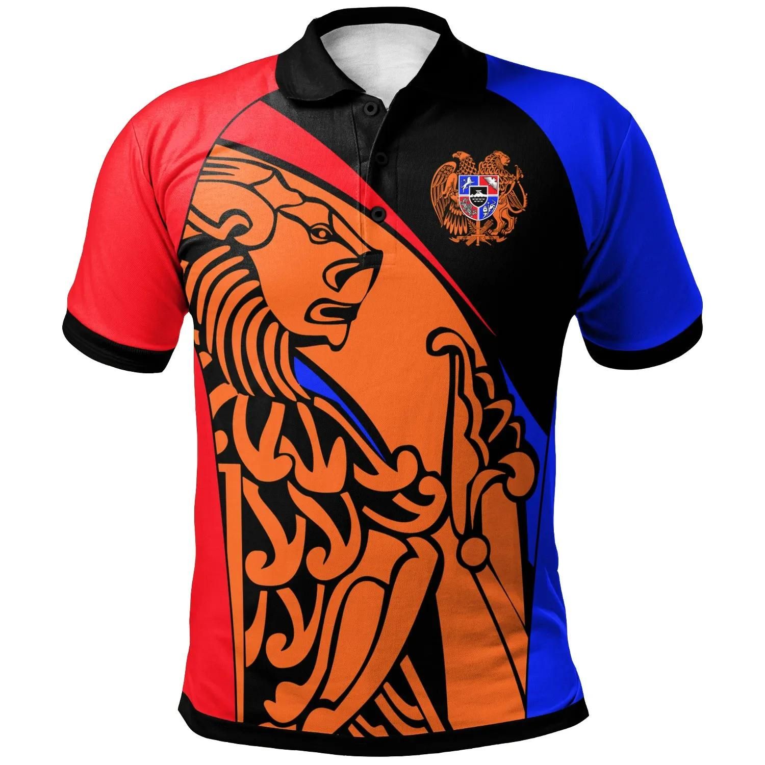 Armenia Polo Shirt - A Lion and An Eagle - BN39 Armenia Polo Shirt - A Lion and An Eagle - BN39
