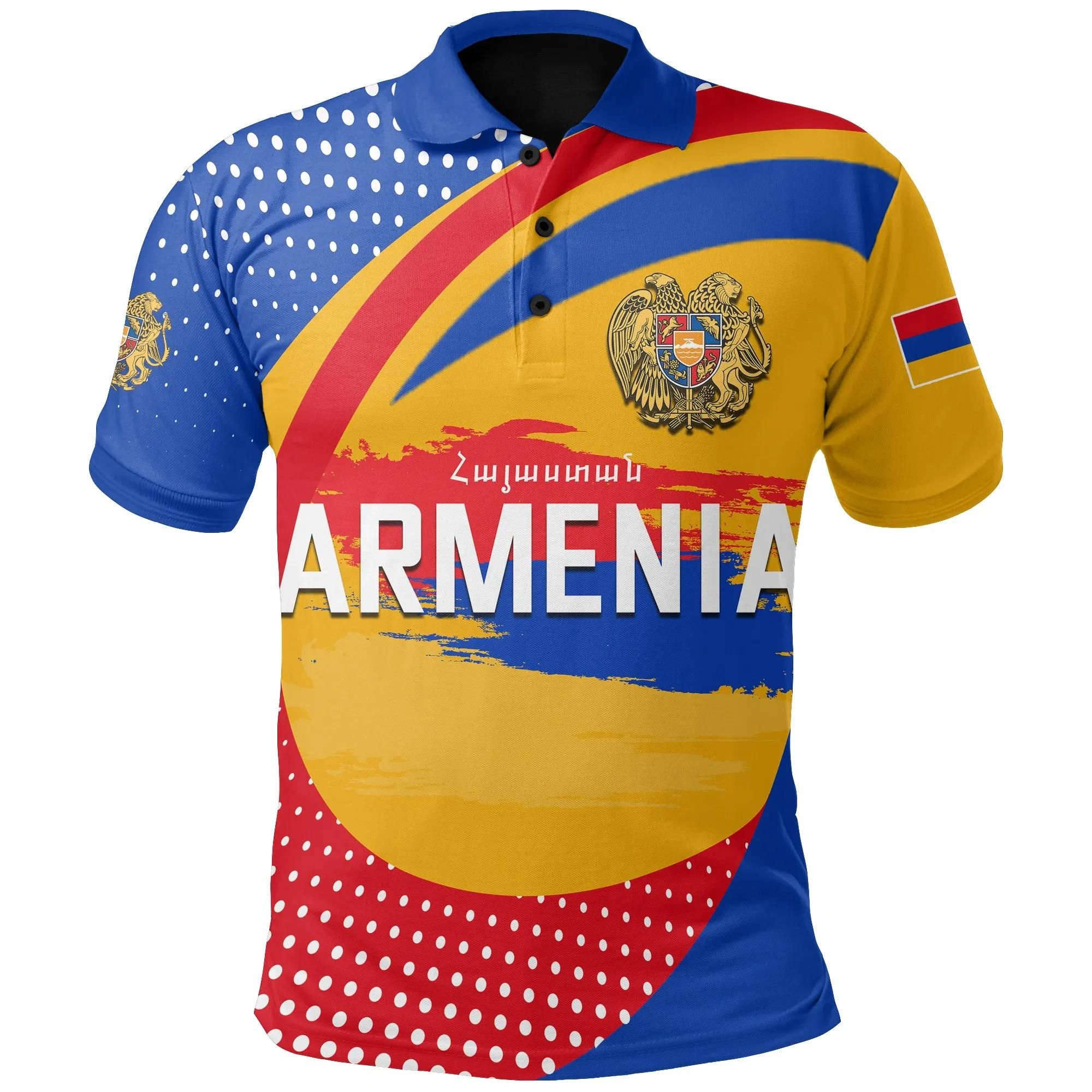 Armenian Polo Shirt Flag Simple Sport Version TH5 Armenian Polo Shirt Flag Simple Sport Version TH5