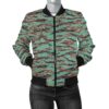 Army Guyana Tiger Stripe Camouflage Seamless Women's Bomber Jacket A27 Bomber Jacket
