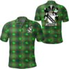 Ashborne Ireland Polo Shirt - Irish National Plaid with Shamrock - Irish Family Crest A7