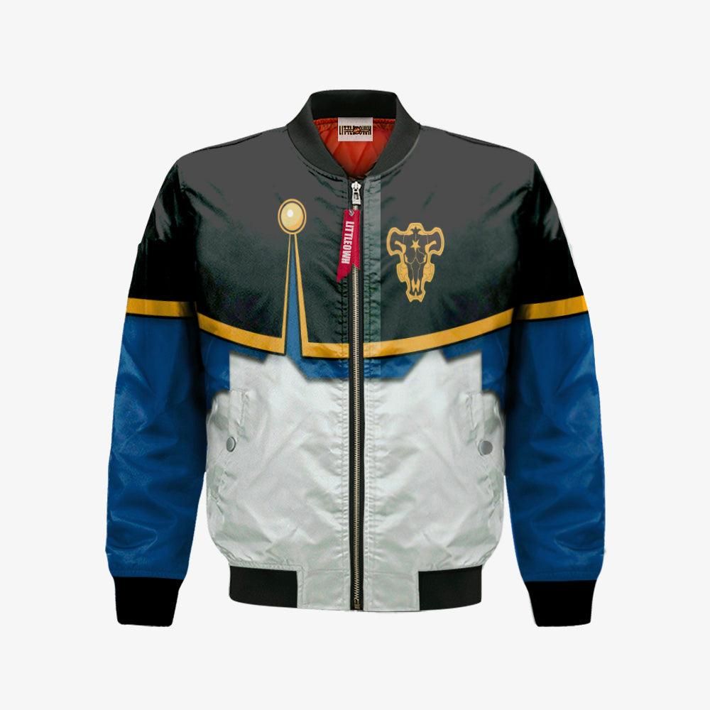 Asta Black Clover Bomber Jacket Custom Anime Concept Art Cosplay Costumes Bomber Jacket Asta Black Clover Bomber Jacket Custom Anime Concept Art Cosplay Costumes Bomber Jacket