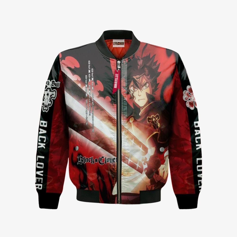 Asta Bomber Jacket Custom Black Clover Demon Cosplay Costumes Bomber Jacket Asta Bomber Jacket Custom Black Clover Demon Cosplay Costumes Bomber Jacket