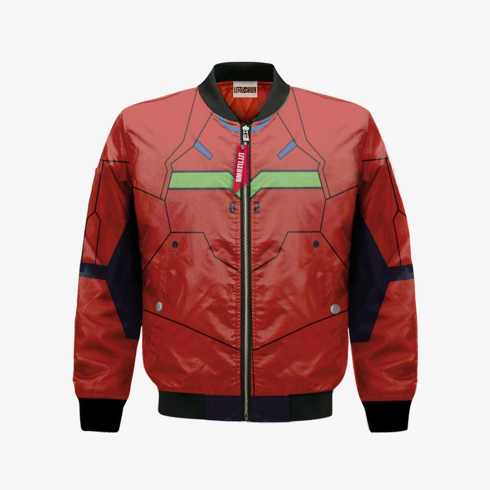 Asuka Langley Soryu Bomber Jacket Custom Neon Genesis Evangelion Cosplay Costumes Bomber Jacket Asuka Langley Soryu Bomber Jacket Custom Neon Genesis Evangelion Cosplay Costumes Bomber Jacket