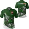 Athy Ireland Polo Shirt - Celtic Shamrock & Sword - Irish Family Crest A7
