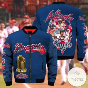 Atlanta Braves 2021 World Series Champions 3D Bomber Jacket