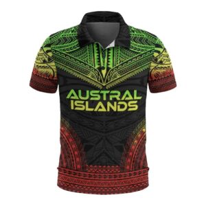 Austral Islands Polo Shirt - Polynesian Chief Reggae Version - BN10