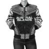 Austral Islands Polynesian Chief Women'S Bomber Jacket - Black Version - Bn10 Bomber Jacket