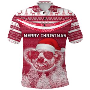 Australia Christmas Koala Bear Polo Shirt Simple Vibes Version K8