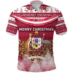 Australia Christmas Polo Shirt Simple Vibes Version K8