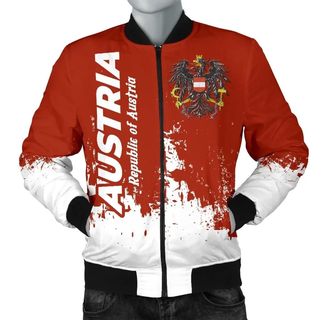 Austria Men's Bomber Jacket - Republic Austria - BN15 Bomber Jacket Austria Men's Bomber Jacket - Republic Austria - BN15 Bomber Jacket