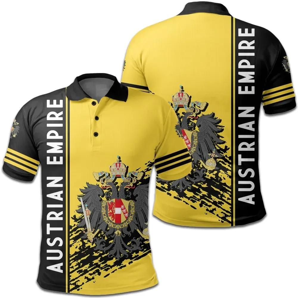 Austrian Empire Coat Of Arms Polo Shirt Quarter Style J7 Austrian Empire Coat Of Arms Polo Shirt Quarter Style J7