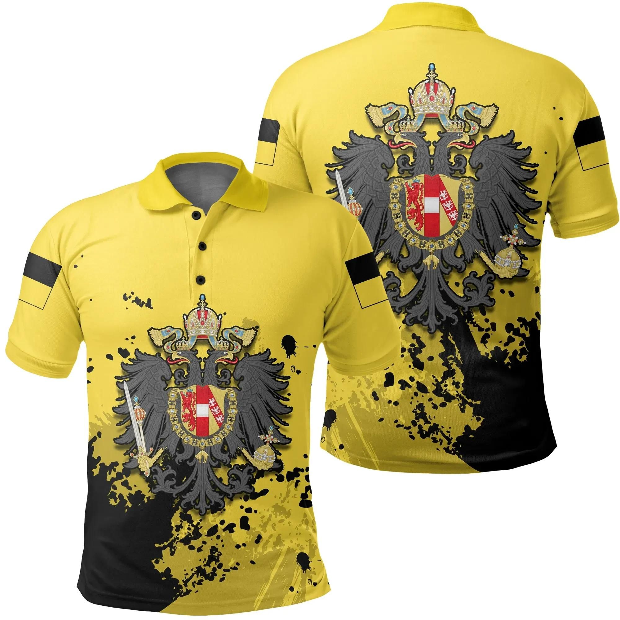 Austrian Empire Coat Of Arms Polo Shirt Spaint Style J8W Austrian Empire Coat Of Arms Polo Shirt Spaint Style J8W