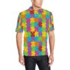 Autism Awareness Pattern Print Design 02 Men Polo Shirt