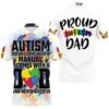 Autism Comes With A Dad Never Gives Up Polo Shirt