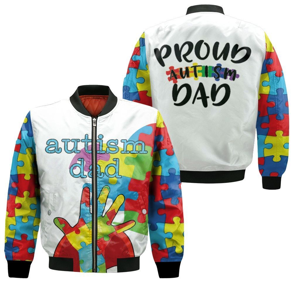 Autism Dad Superhero Shirt Autism Support Bomber Jacket Autism Dad Superhero Shirt Autism Support Bomber Jacket