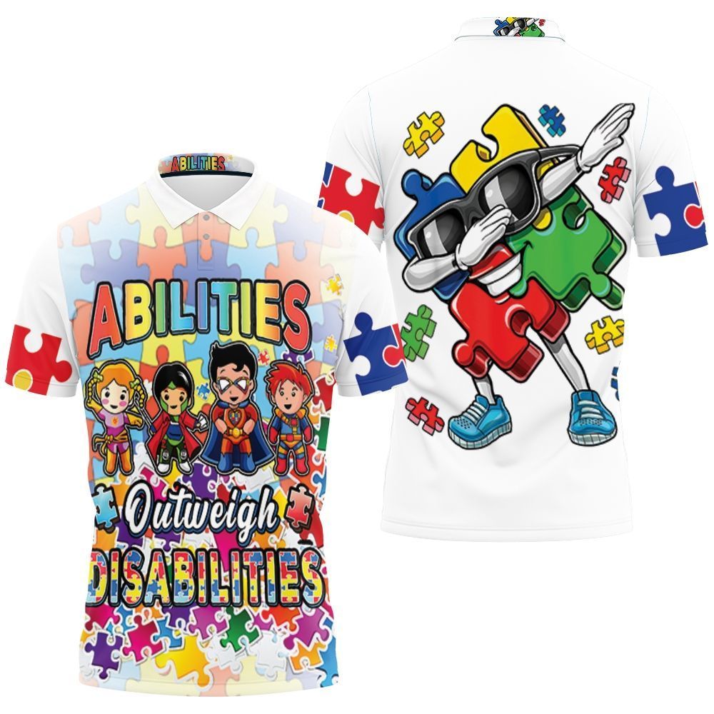 Autism Support Boys Abilities Outweigh Disabilities Polo Shirt Autism Support Boys Abilities Outweigh Disabilities Polo Shirt
