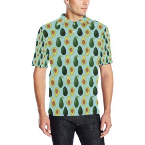 Avocado Pattern Print Design 04 Men Polo Shirt