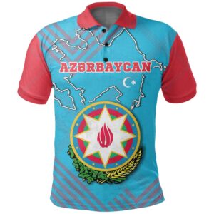 Azerbaijan Polo Shirt With Special Map K5