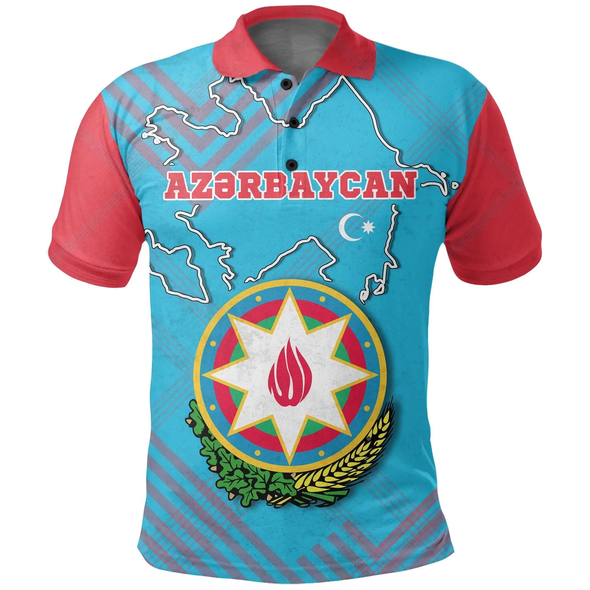 Azerbaijan Polo Shirt With Special Map K5 Azerbaijan Polo Shirt With Special Map K5