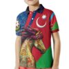 Azerbaijan Pride and Heritage Polo Shirt - Happy Independence Day - BN21