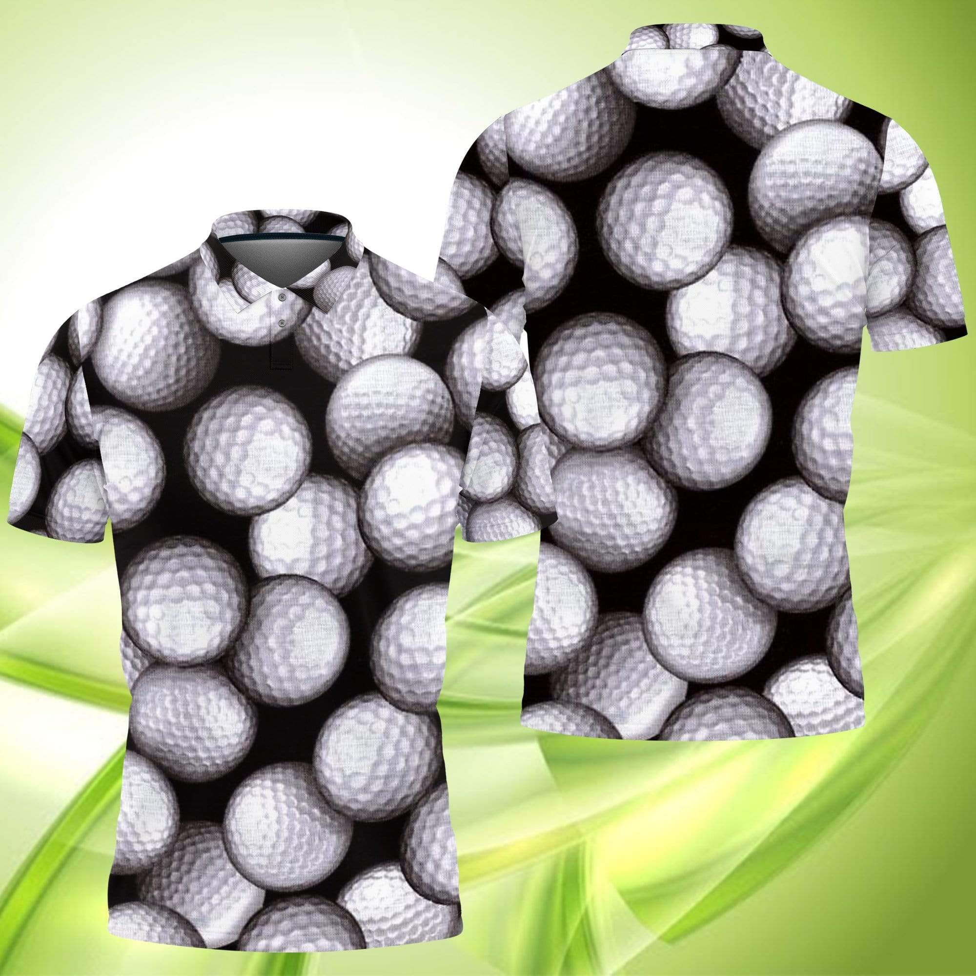 B&W Golf Pattern Polo Shirt #Kv B&W Golf Pattern Polo Shirt #Kv