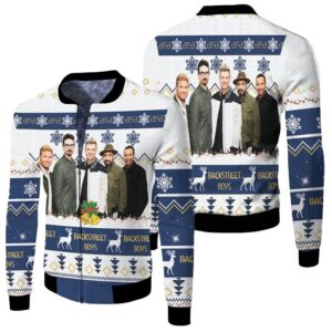 Backstreet boys christmas knitting pattern fan quilt blanket 3d jersey Bomber Jacket
