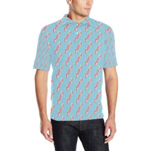 Bacon Pattern Print Design 03 Men Polo Shirt