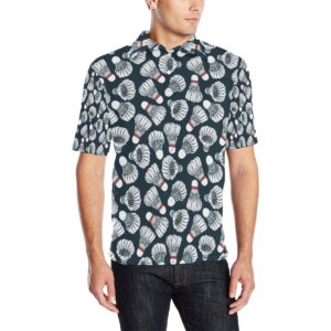 Badminton Ball Pattern Print Design 01 Men Polo Shirt