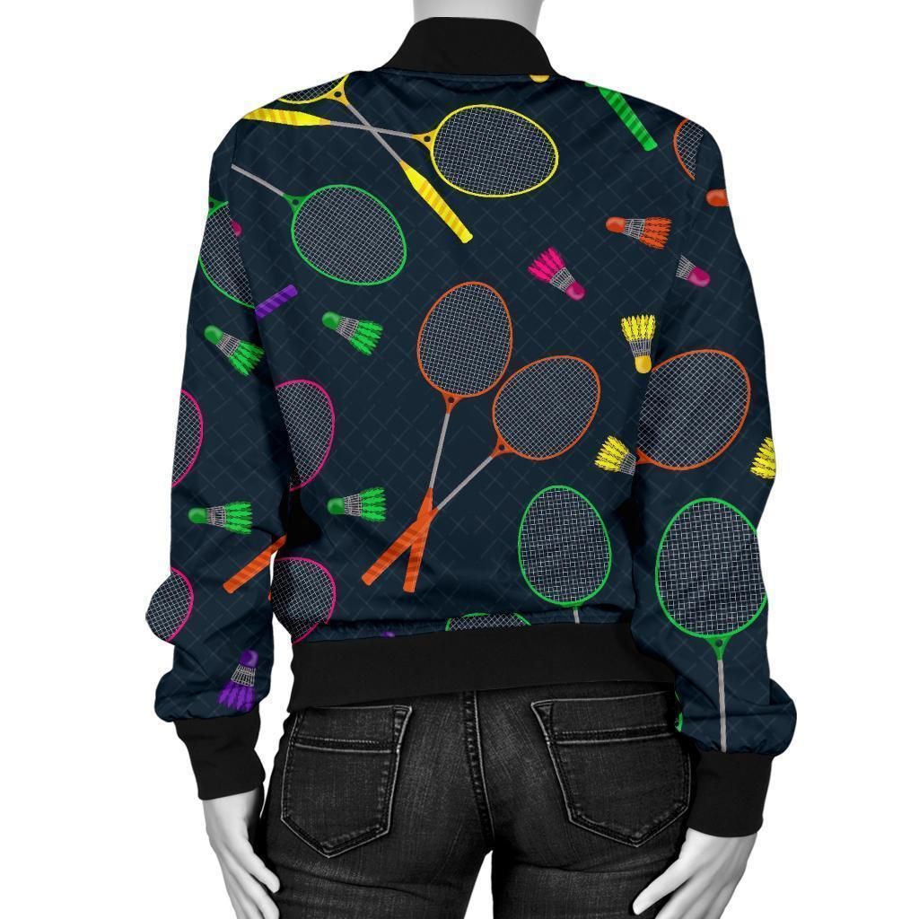 Badminton-Colorful-Pattern-Print-Women-Casual-Bomber-Jacket-2
