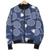 Badminton Pattern Print Women Casual Bomber Jacket