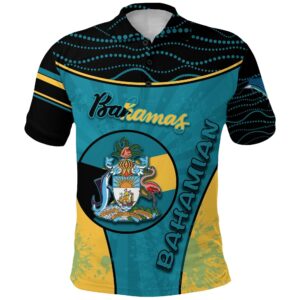 Bahamas Polo Shirt Circle Stripes Flag Version Pearl K13