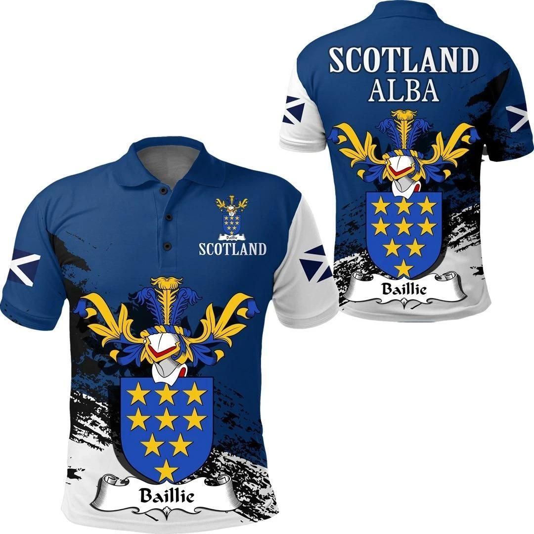 Baillie Scottish Family Crest Scotland Special Polo Shirt - Golf Shirt A7 Baillie Scottish Family Crest Scotland Special Polo Shirt - Golf Shirt A7
