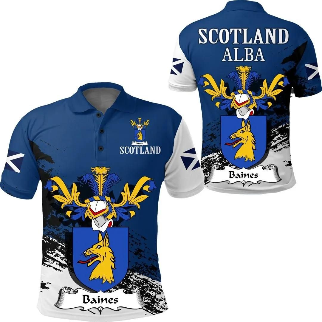 Bain or Baines Scottish Family Crest Scotland Special Polo Shirt - Golf Shirt A7 Bain or Baines Scottish Family Crest Scotland Special Polo Shirt - Golf Shirt A7
