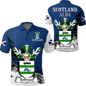 Ballingall Scottish Family Crest Scotland Special Polo Shirt - Golf Shirt A7