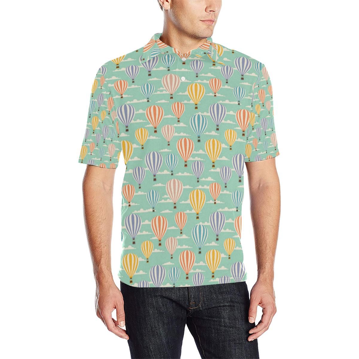 Ballon Pattern Print Design 01 Men Polo Shirt Ballon Pattern Print Design 01 Men Polo Shirt