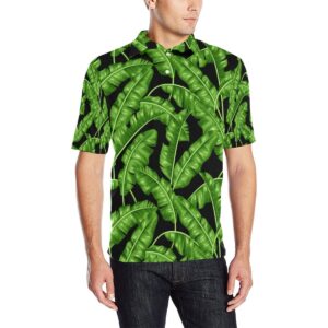 Banana Leaf Pattern Print Design Bl01 Men Polo Shirt