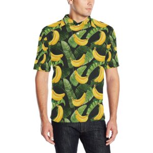 Banana Pattern Print Design Ba01 Men Polo Shirt