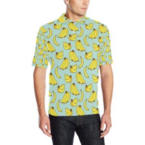 Banana Pattern Print Design Ba04 Men Polo Shirt