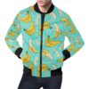 Banana Pattern Print Mens Bomber Jacket