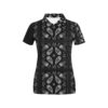 Bandana Paisley Black Print Design Lks308 Women'S Polo Shirt