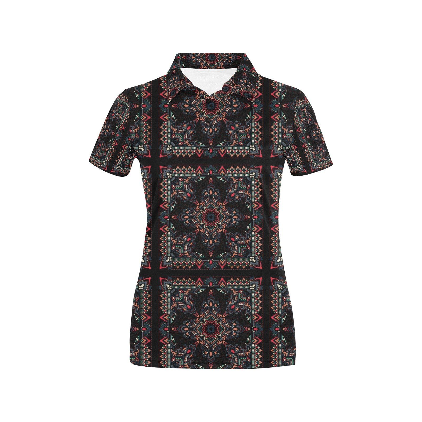 Bandana Print Design Lks307 Women'S Polo Shirt Bandana Print Design Lks307 Women'S Polo Shirt