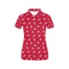 Bandana Red Paisley Print Design Lks305 Women'S Polo Shirt