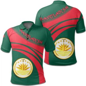 Bangladesh Coat Of Arms Polo Shirt Cricket Style J5W