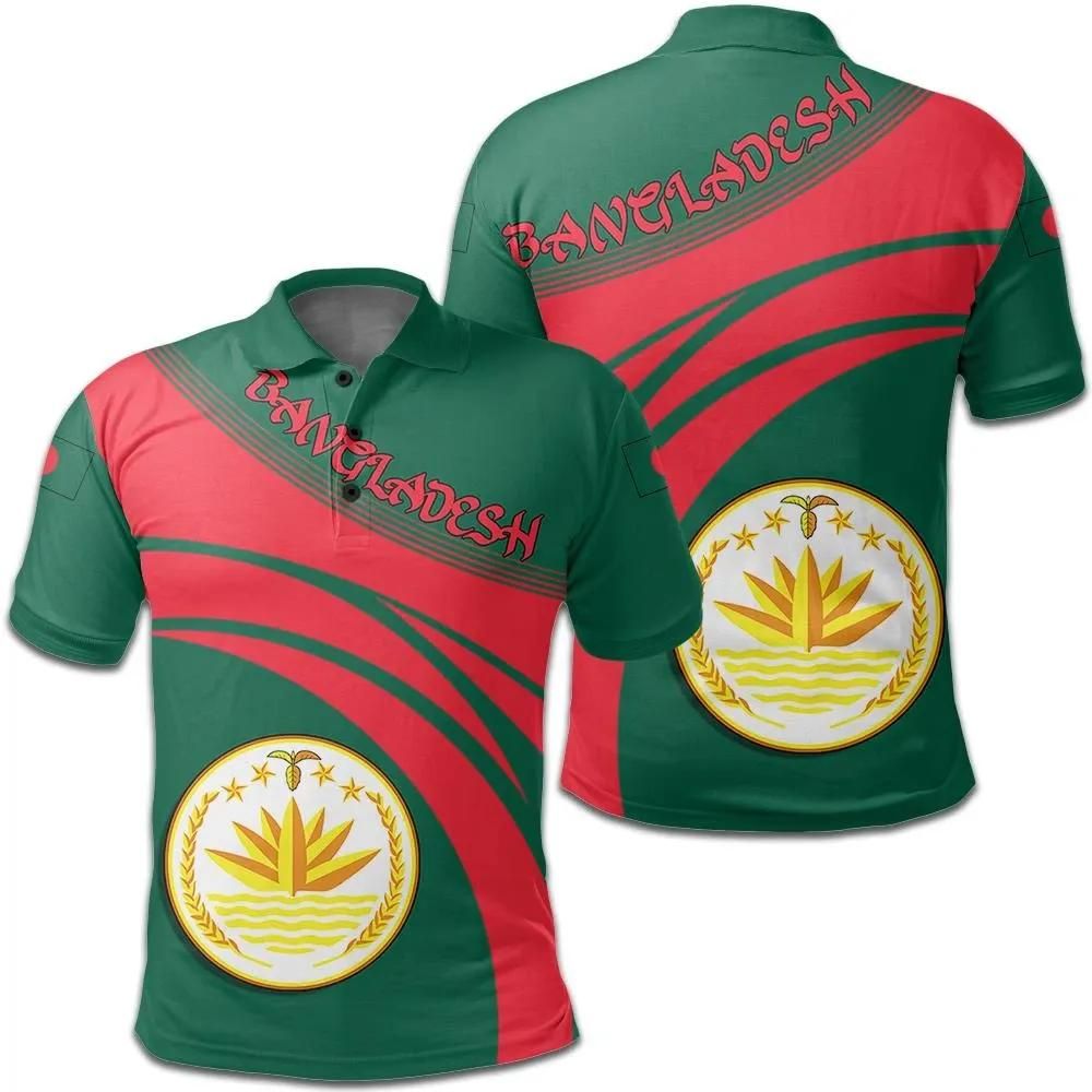 Bangladesh Coat Of Arms Polo Shirt Cricket Style J5W Bangladesh Coat Of Arms Polo Shirt Cricket Style J5W