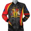 Barbabos Men's Bomber Jacket - Barbadian Spirit (Red) - BN15 Bomber Jacket