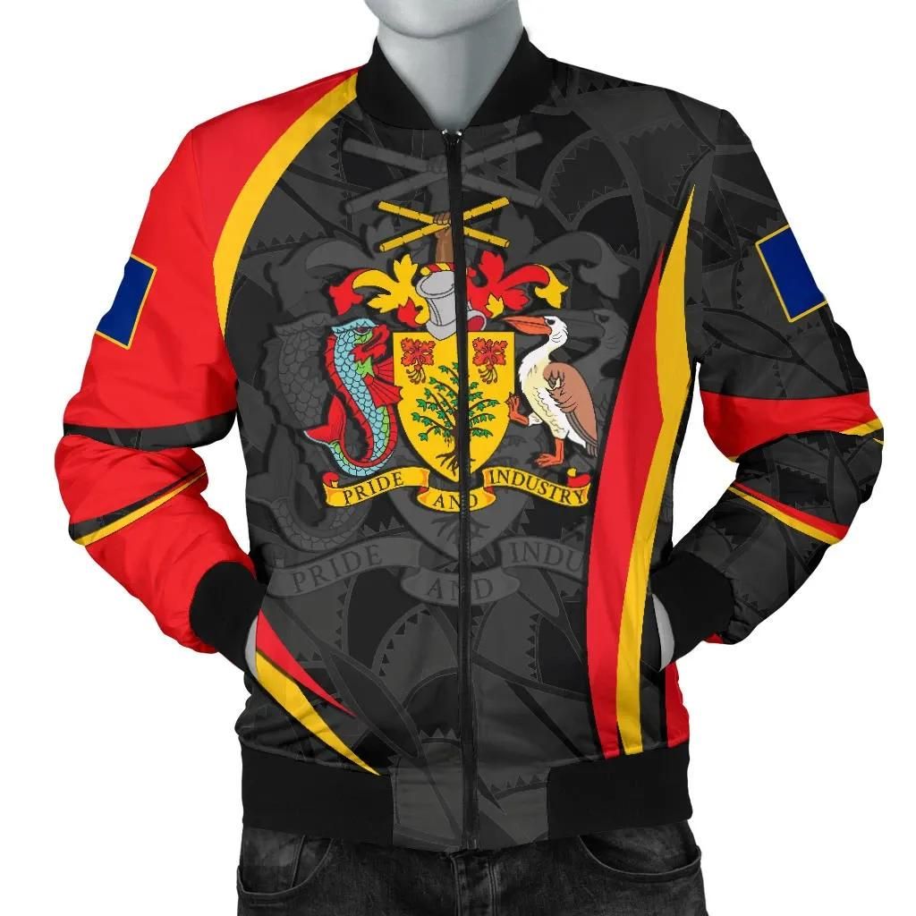 Barbabos Men's Bomber Jacket - Barbadian Spirit (Red) - BN15 Bomber Jacket Barbabos Men's Bomber Jacket - Barbadian Spirit (Red) - BN15 Bomber Jacket