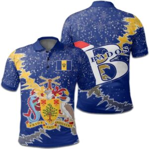 Barbados Christmas Coat Of Arms Polo Shirt X Style J78